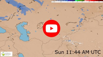Central Asia weather video and map