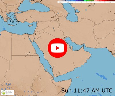 Middle East weather video and map
