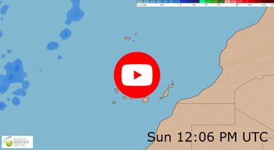 Canary Islands weather video and map