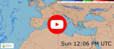 Mediterranean weather video and map