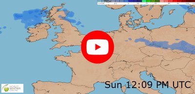 Western Europe weather video and map